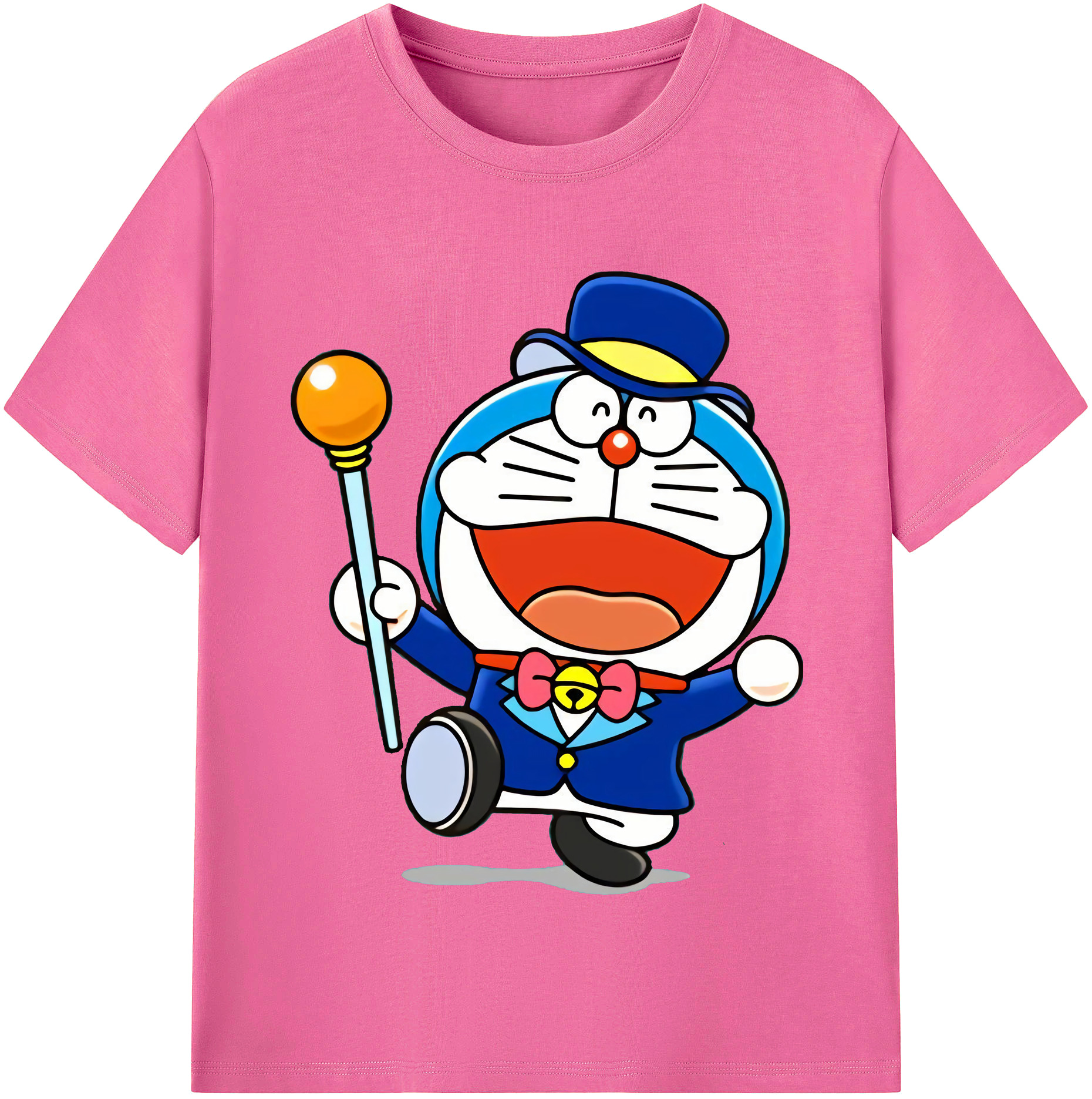 （画像用） ドラえもん Doraemon レディースカジュアルプリントTシャツ（綿100％）